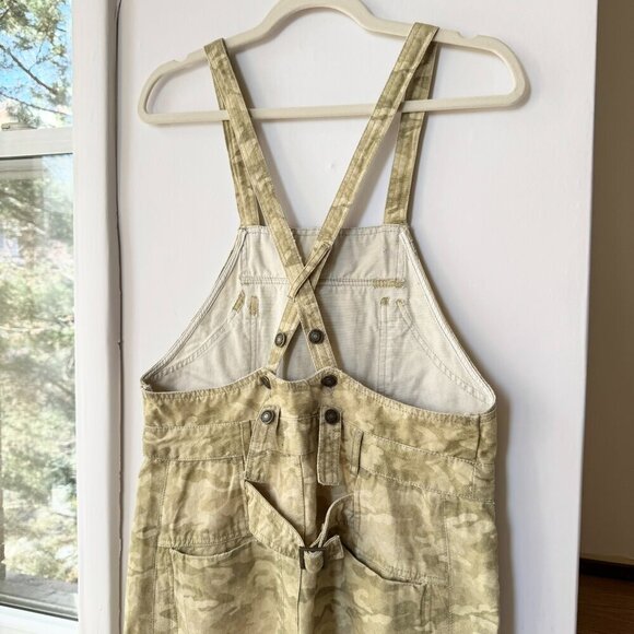New Free People We The Free Way It Goes Camo Harem Overalls Green - Picture 9 of 12